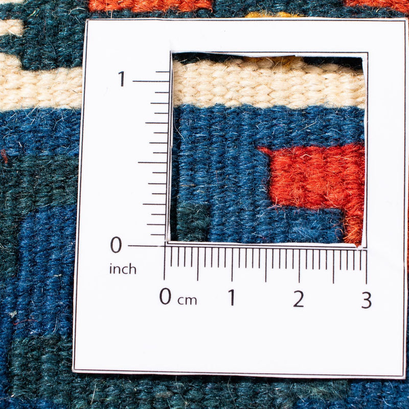 Alfombra Kelim - Oriental cuadrado  - 103 x 102 cm - azul claro