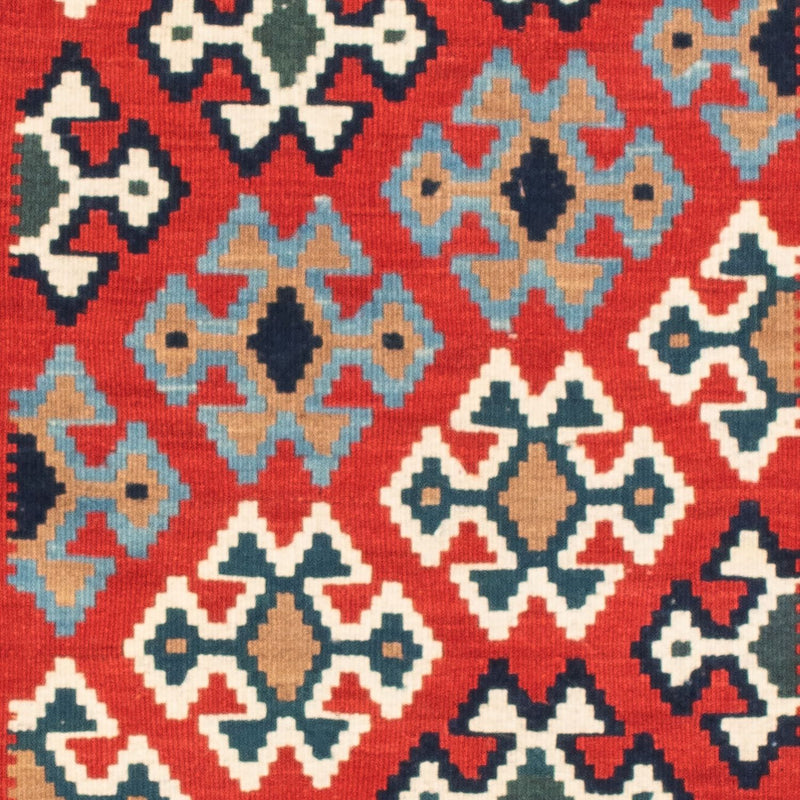 Alfombra Kelim - Oriental cuadrado  - 108 x 101 cm - rojo