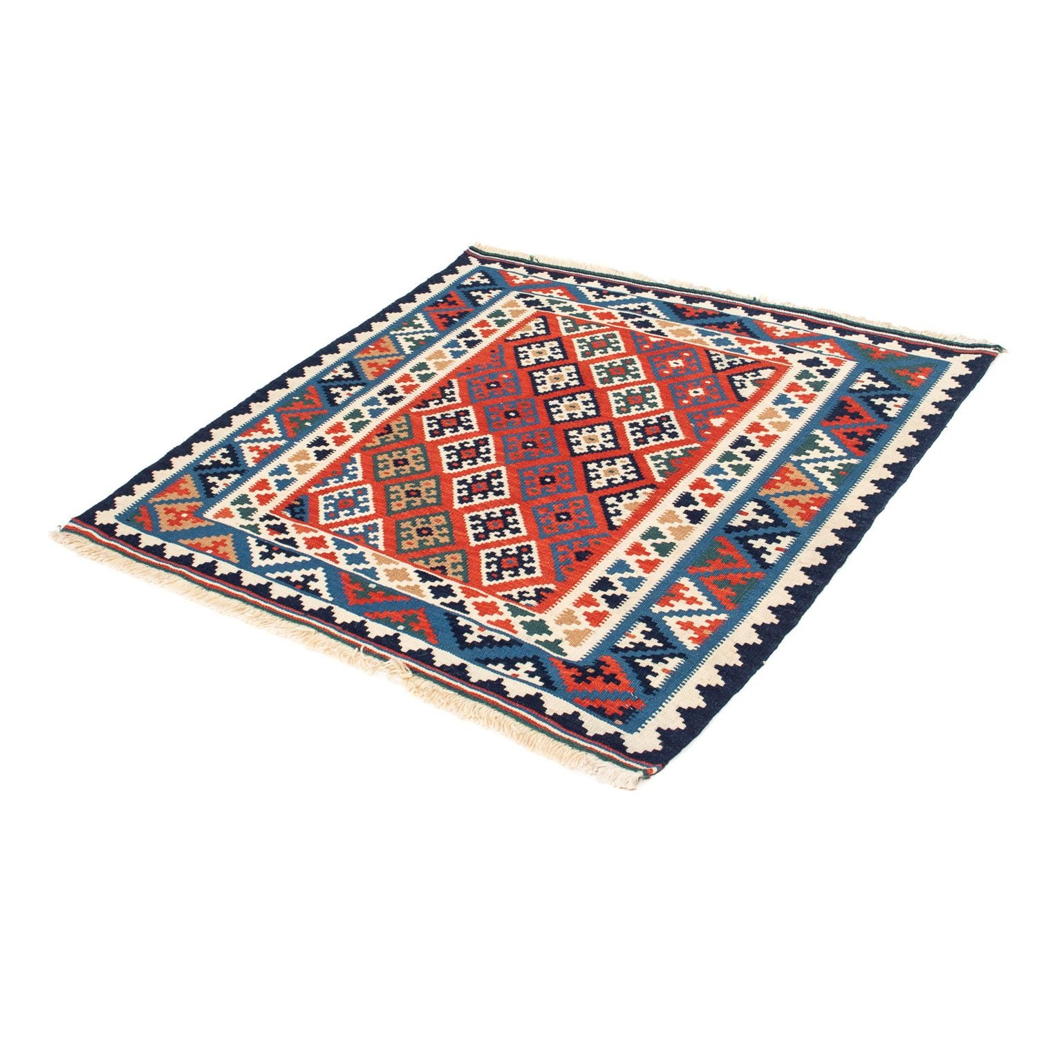 Alfombra Kelim - Oriental cuadrado  - 103 x 100 cm - multicolor