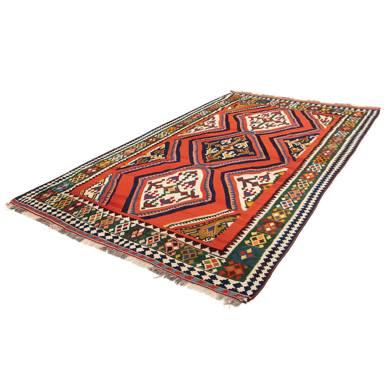 Alfombra Kelim - Oriental - 290 x 173 cm - rojo oscuro