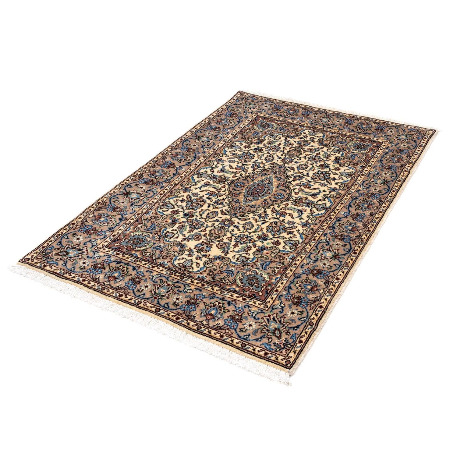 Alfombra persa - Keshan - 150 x 97 cm - beige