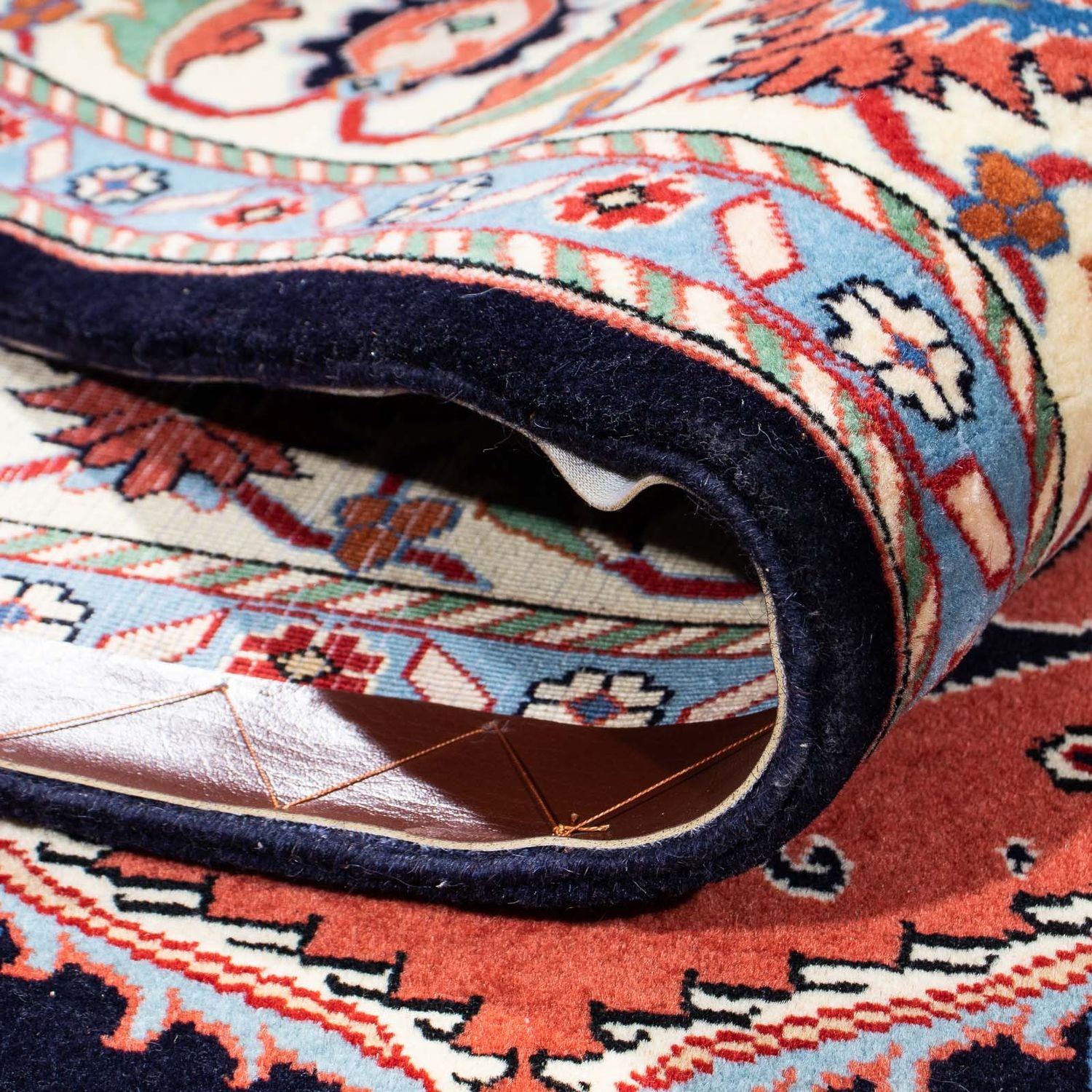 Alfombra Gabbeh - Persa Kashkuli - 249 x 174 cm - azul oscuro