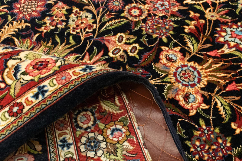 Alfombra persa - Ghom - 156 x 102 cm - negro