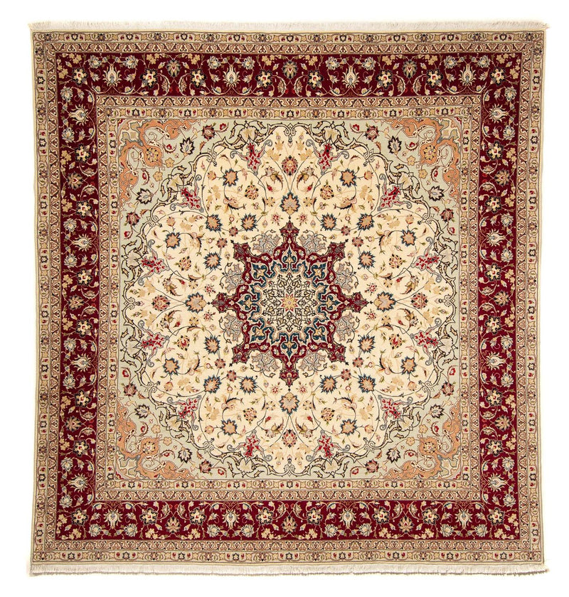 Alfombra Persa - Tabriz - Real cuadrado  - 258 x 252 cm - beige
