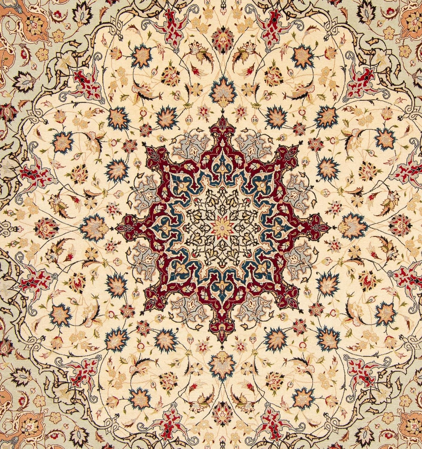 Alfombra Persa - Tabriz - Real cuadrado  - 258 x 252 cm - beige