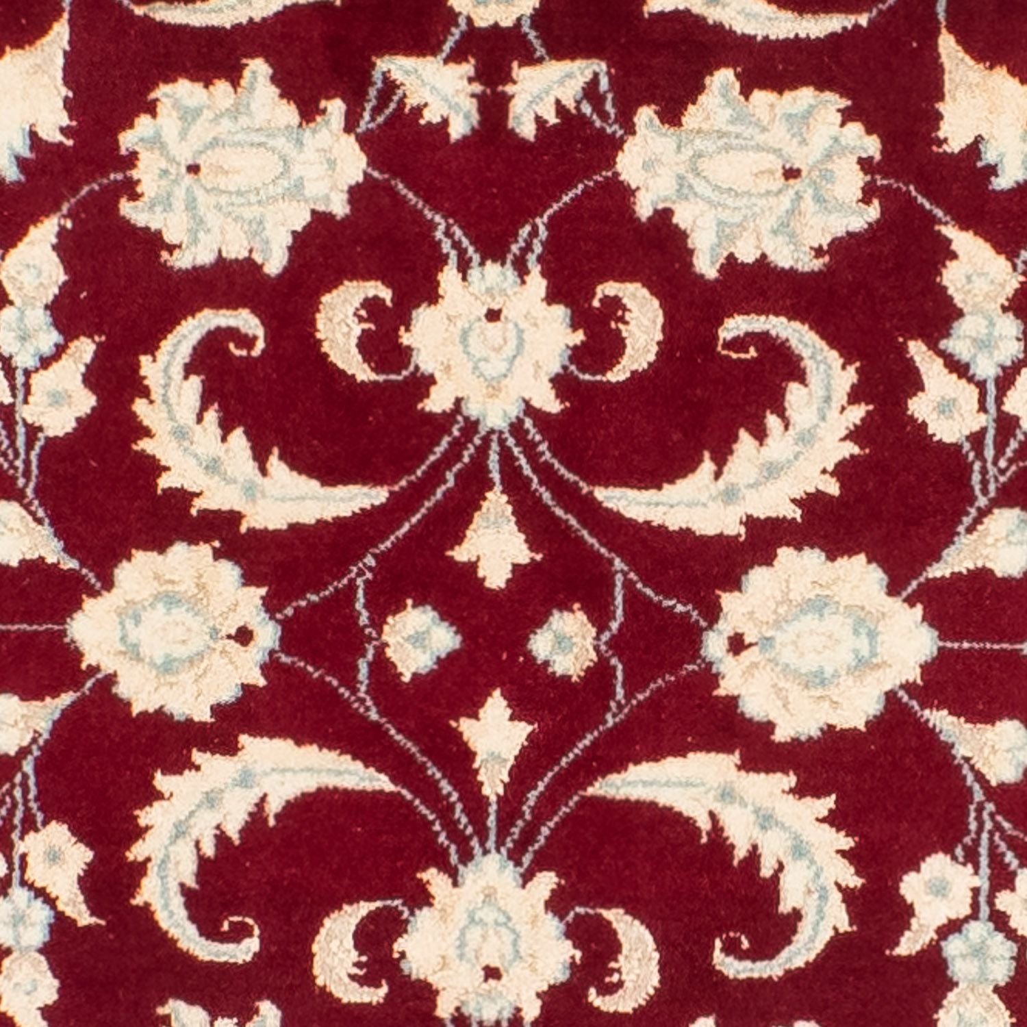 Alfombra de pasillo Alfombra persa - Nain - 382 x 83 cm - rojo oscuro