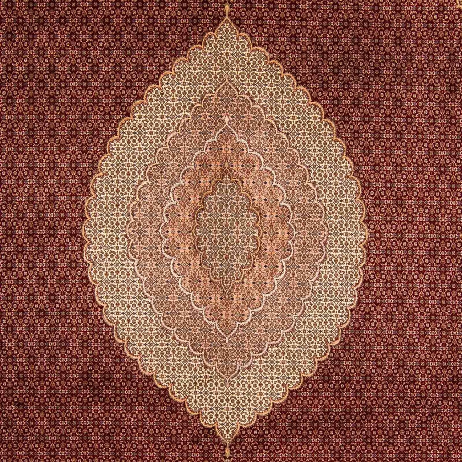 Alfombra persa - Tabriz - 400 x 298 cm - rojo oscuro