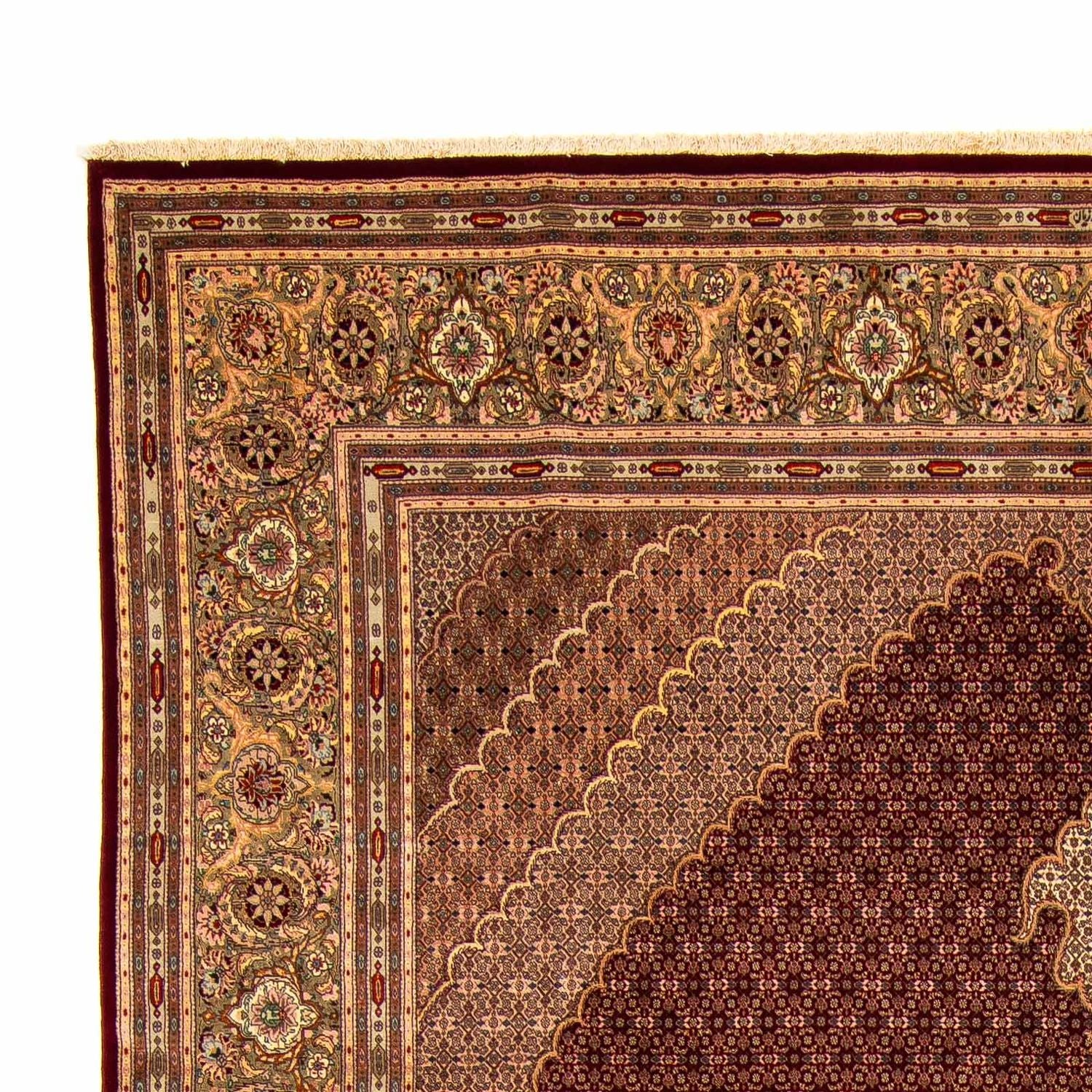 Alfombra persa - Tabriz - 400 x 298 cm - rojo oscuro