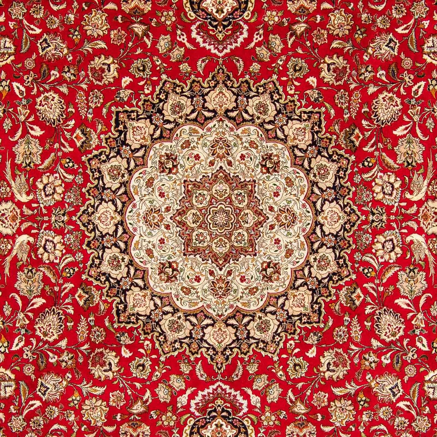 Alfombra Persa - Tabriz - Real - 400 x 300 cm - rojo oscuro