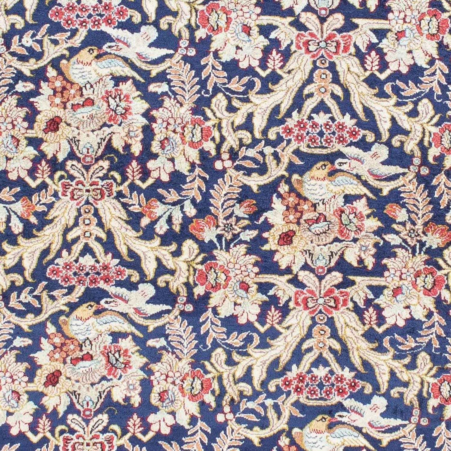 Alfombra persa - Ghom - 154 x 103 cm - azul oscuro