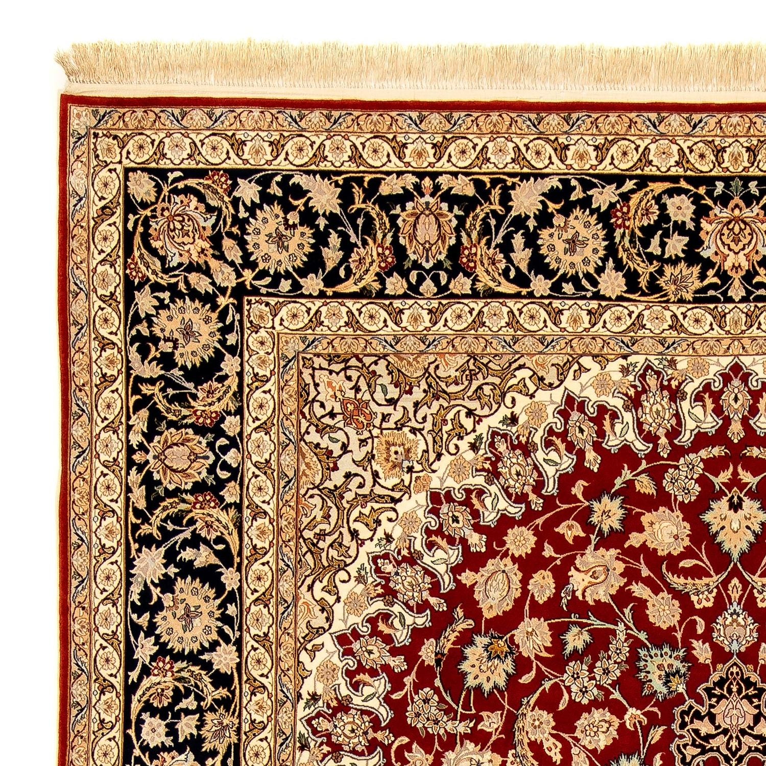 Alfombra Persa - Isfahan - Prima - 357 x 249 cm - rojo oscuro