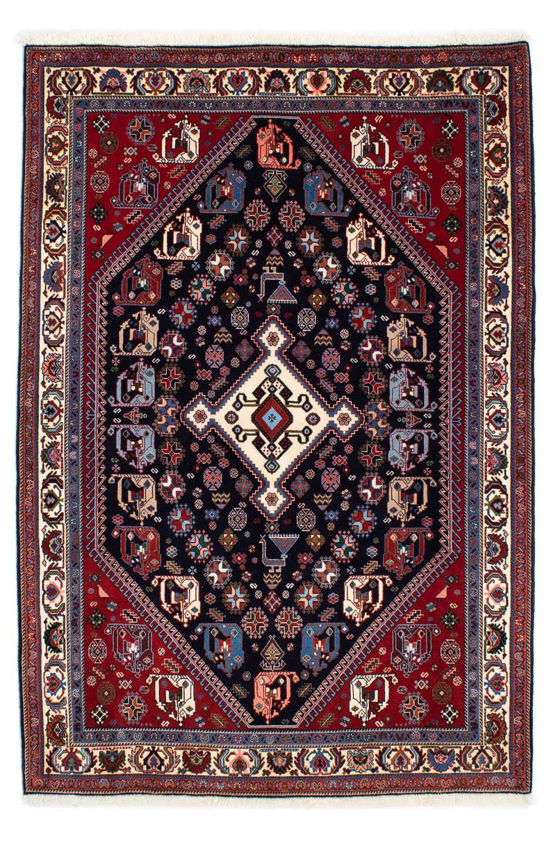 Alfombra Gabbeh - Persa Kashkuli - 212 x 143 cm - azul oscuro