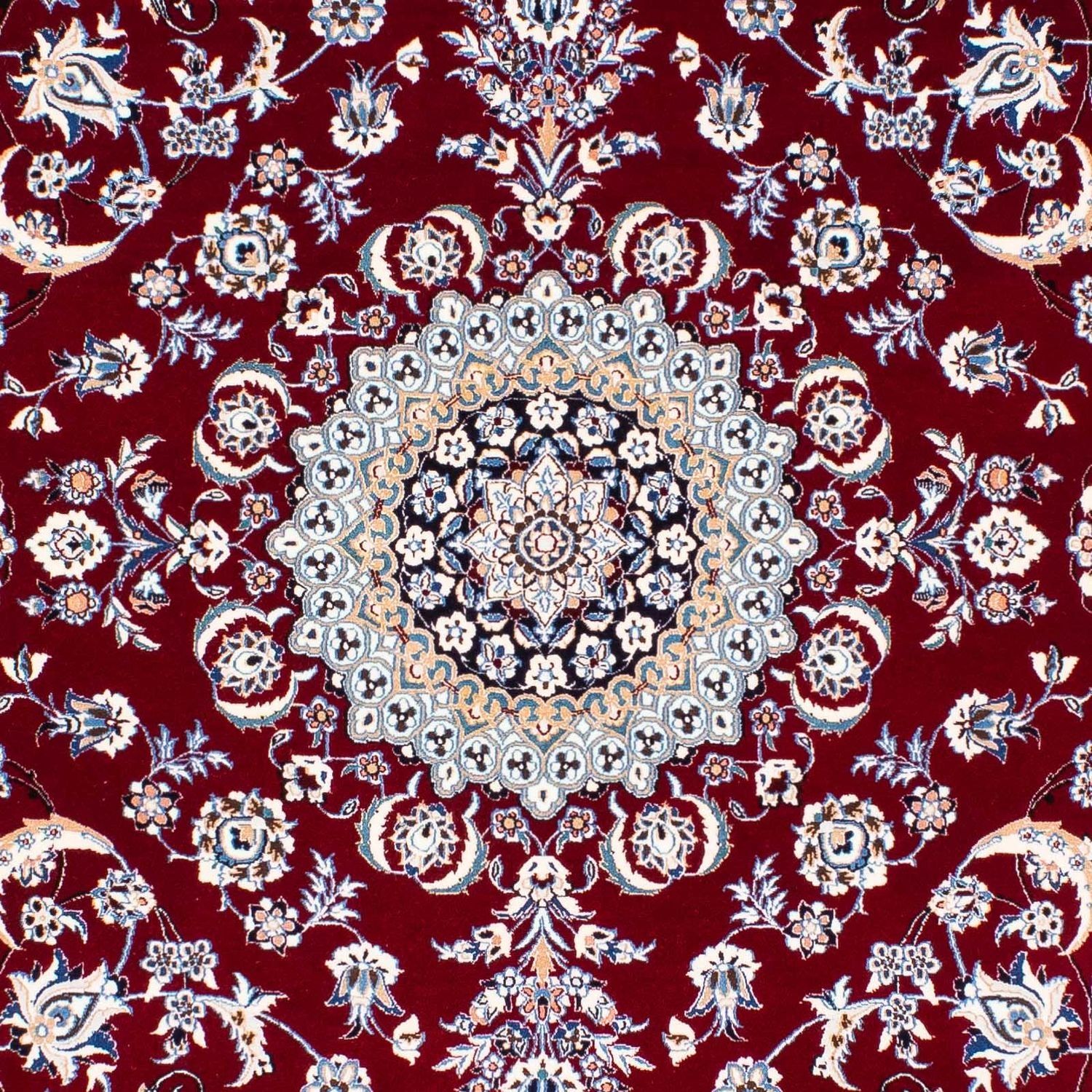 Alfombra Persa - Nain - Prima - 238 x 151 cm - rojo oscuro