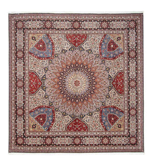 Alfombra Persa - Tabriz - Real cuadrado  - 300 x 298 cm - multicolor