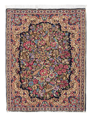 Alfombra persa - Real - 71 x 53 cm - azul oscuro