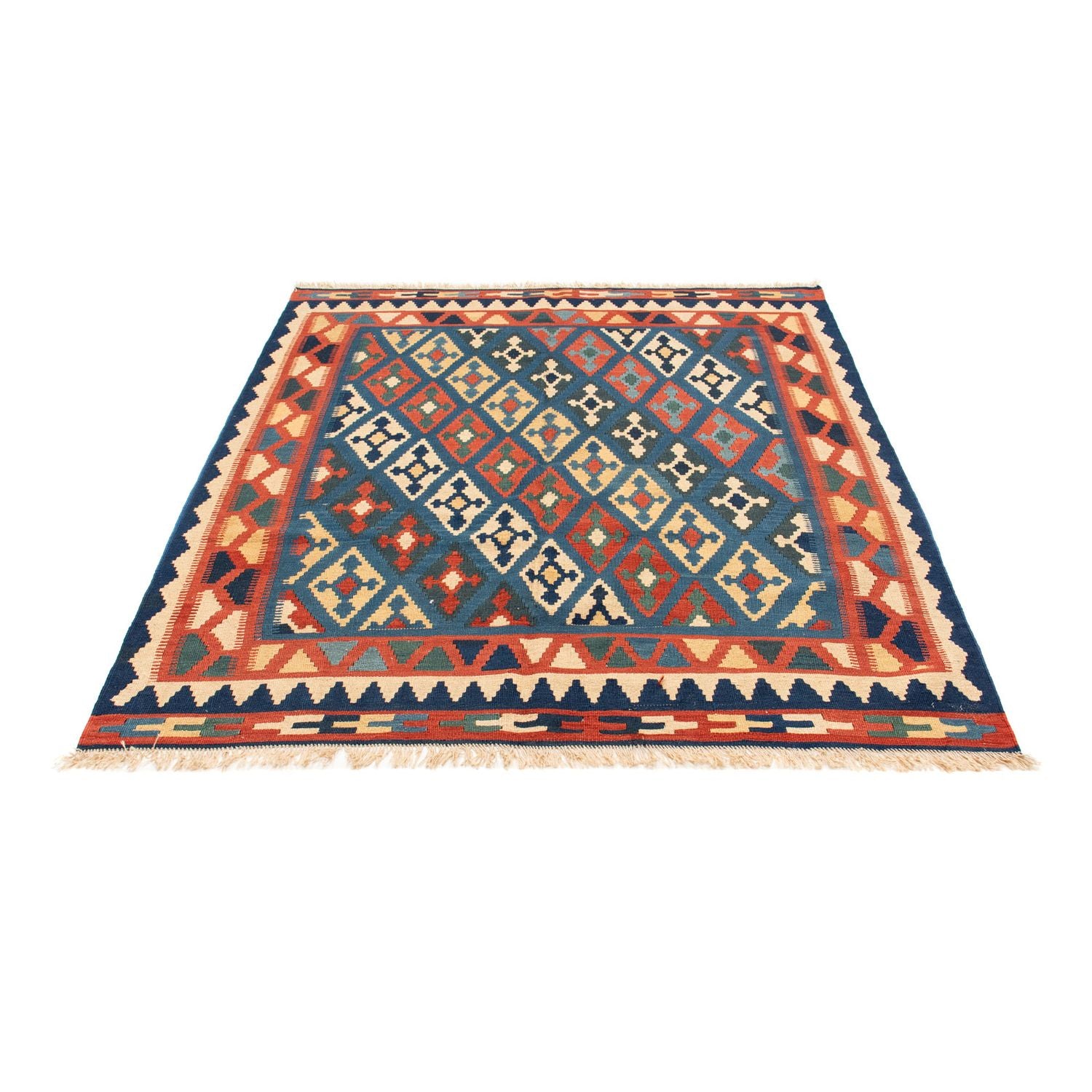 Alfombra Kelim - Oriental - 174 x 148 cm - azul