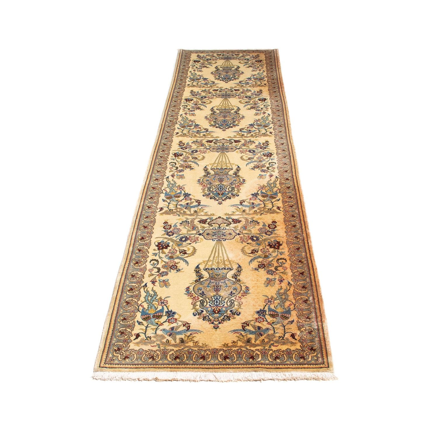 Alfombra de pasillo Alfombra persa - Real - 292 x 70 cm - beige