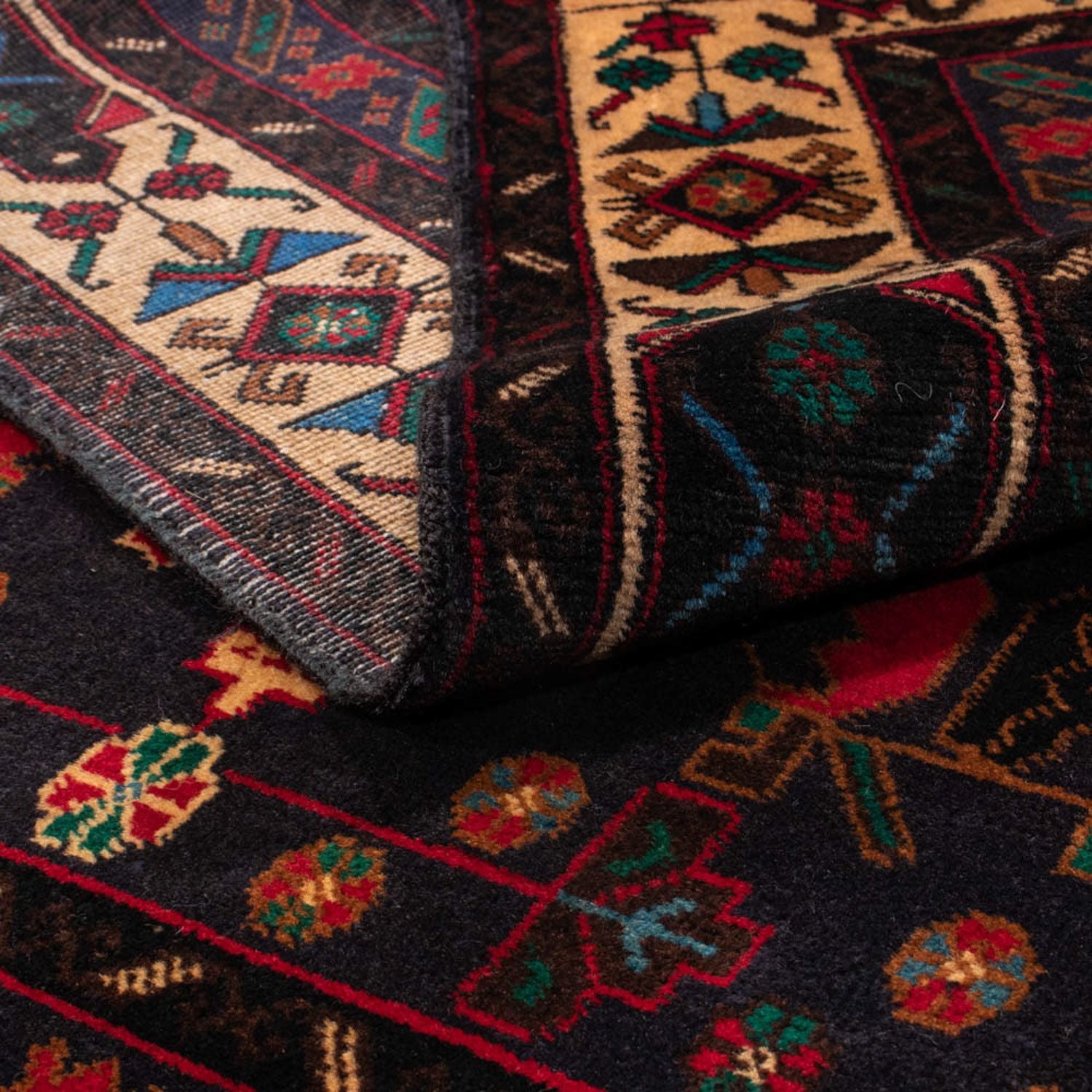 Alfombra Belutsch - 180 x 115 cm - azul oscuro