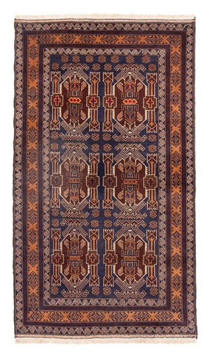 Alfombra de pasillo Alfombra Belutsch - 184 x 107 cm - azul oscuro
