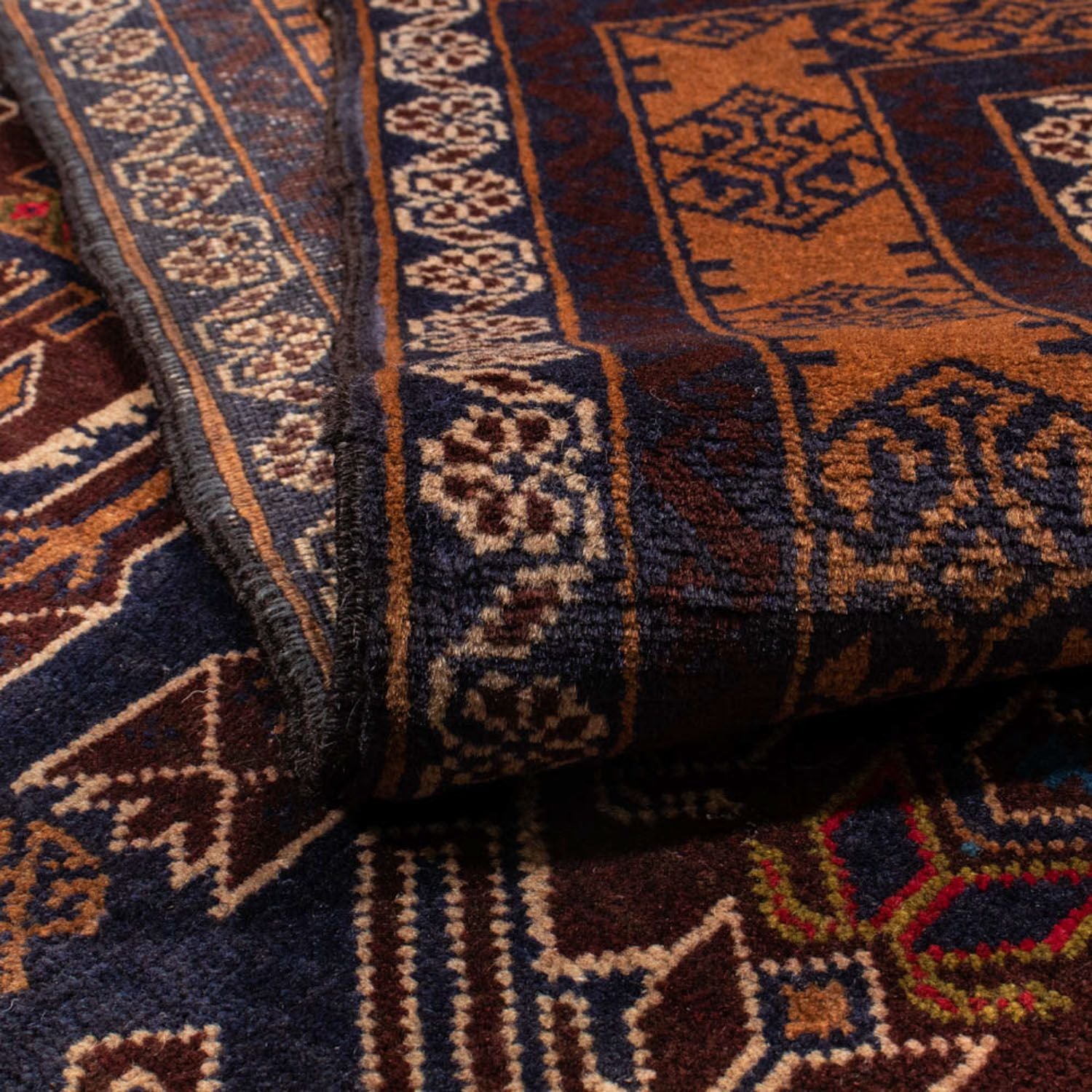 Alfombra de pasillo Alfombra Belutsch - 184 x 107 cm - azul oscuro