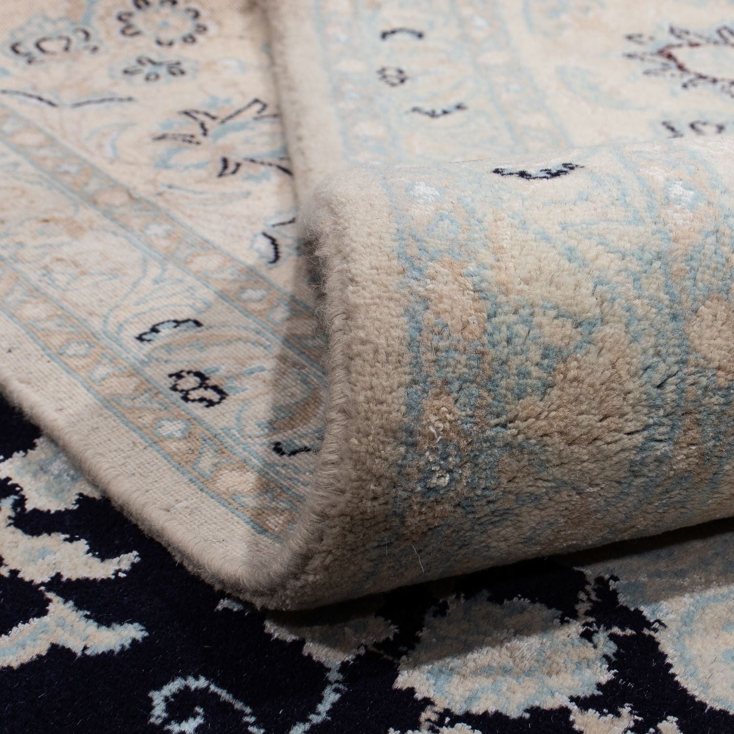 Alfombra persa - Nain - 352 x 253 cm - azul oscuro
