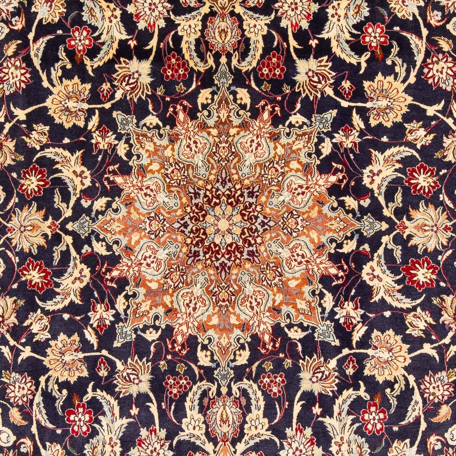 Alfombra Persa - Isfahan - Prima - 327 x 202 cm - azul oscuro
