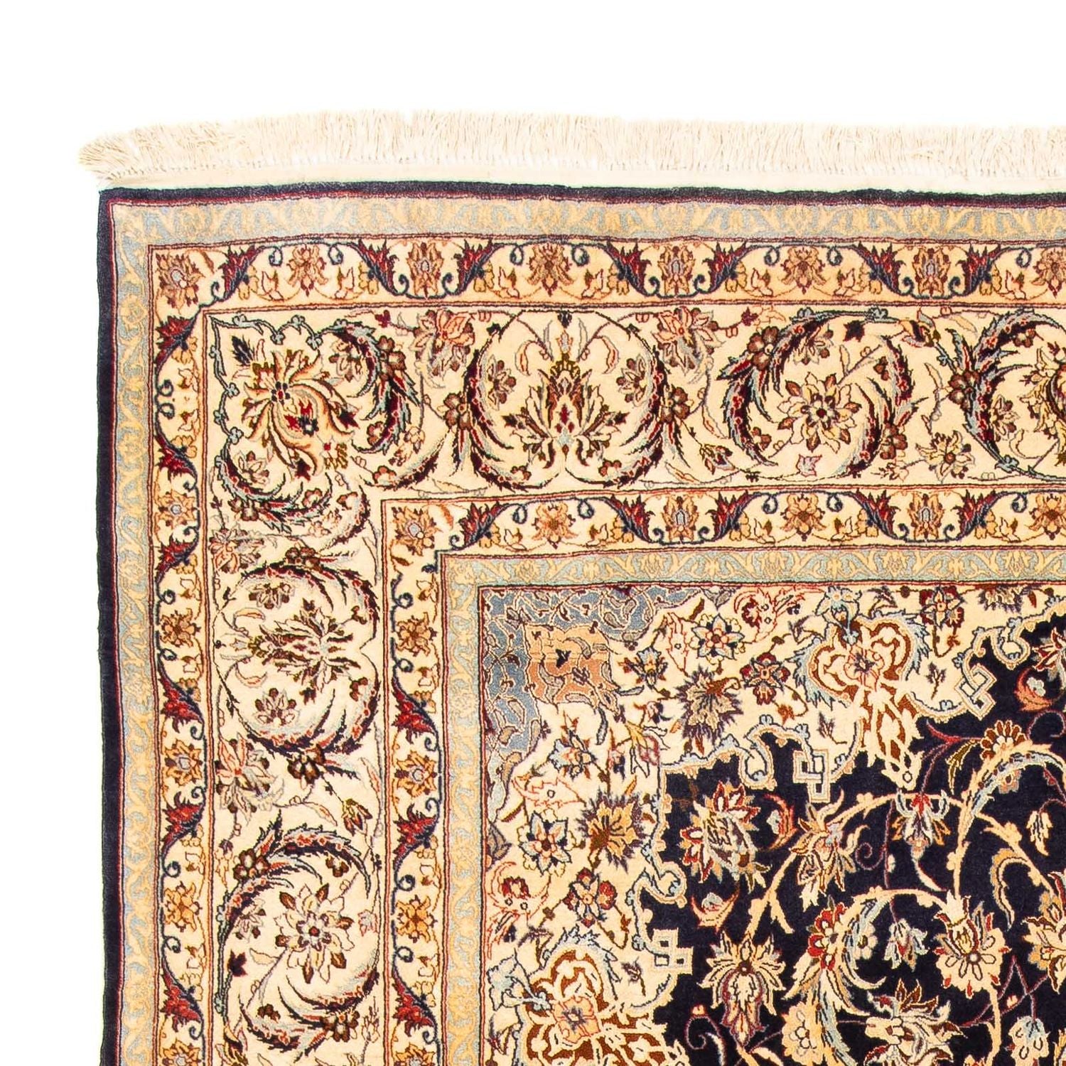 Alfombra Persa - Isfahan - Prima - 327 x 202 cm - azul oscuro