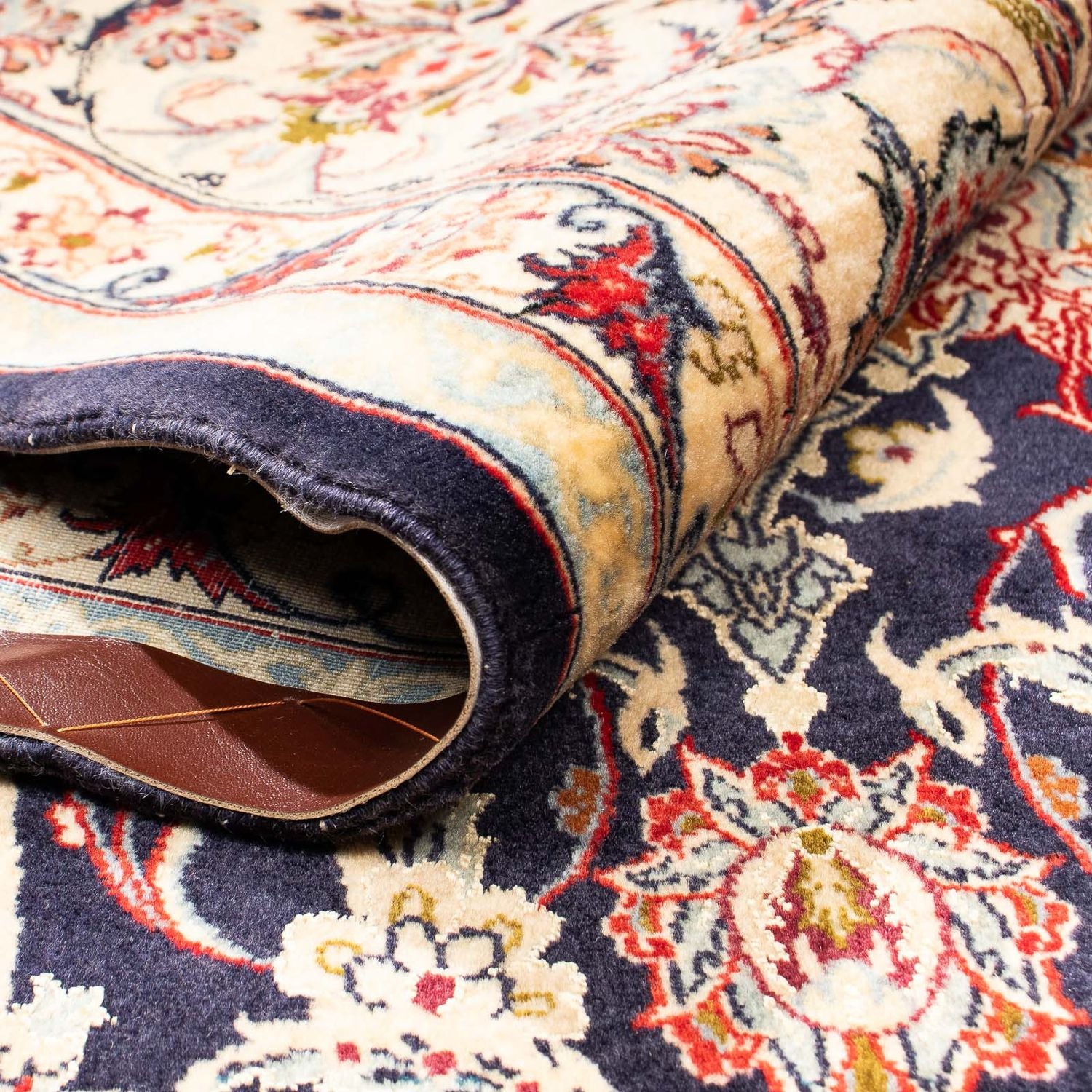 Alfombra Persa - Isfahan - Prima - 327 x 202 cm - azul oscuro