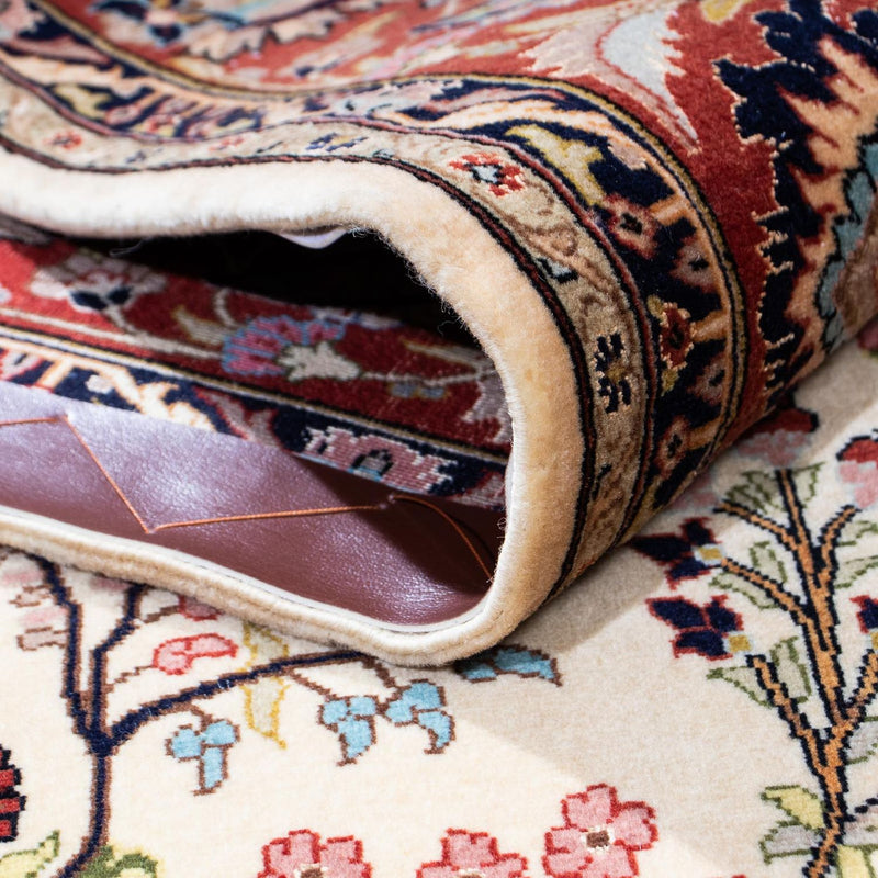 Alfombra persa - Ghom - 207 x 142 cm - beige