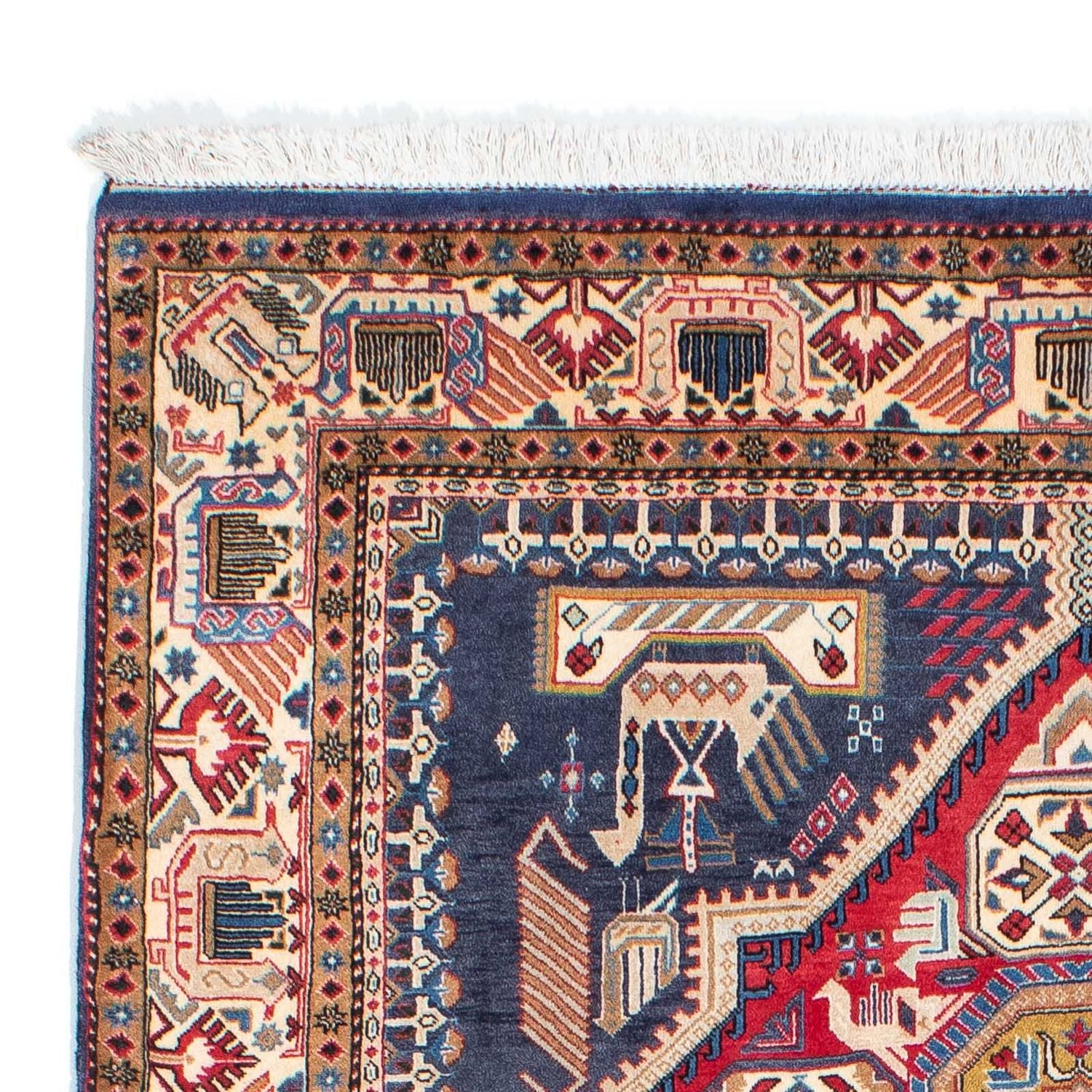 Alfombra Gabbeh - Persa Kashkuli - 230 x 148 cm - azul oscuro