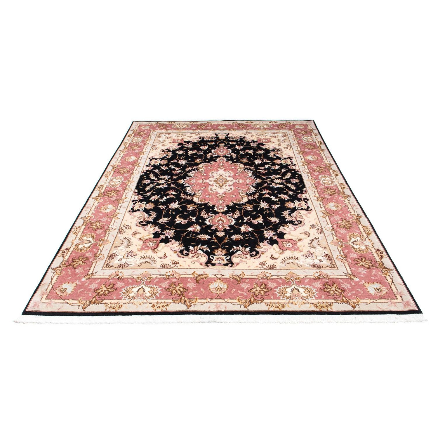 Alfombra Persa - Tabriz - Real - 243 x 168 cm - azul oscuro