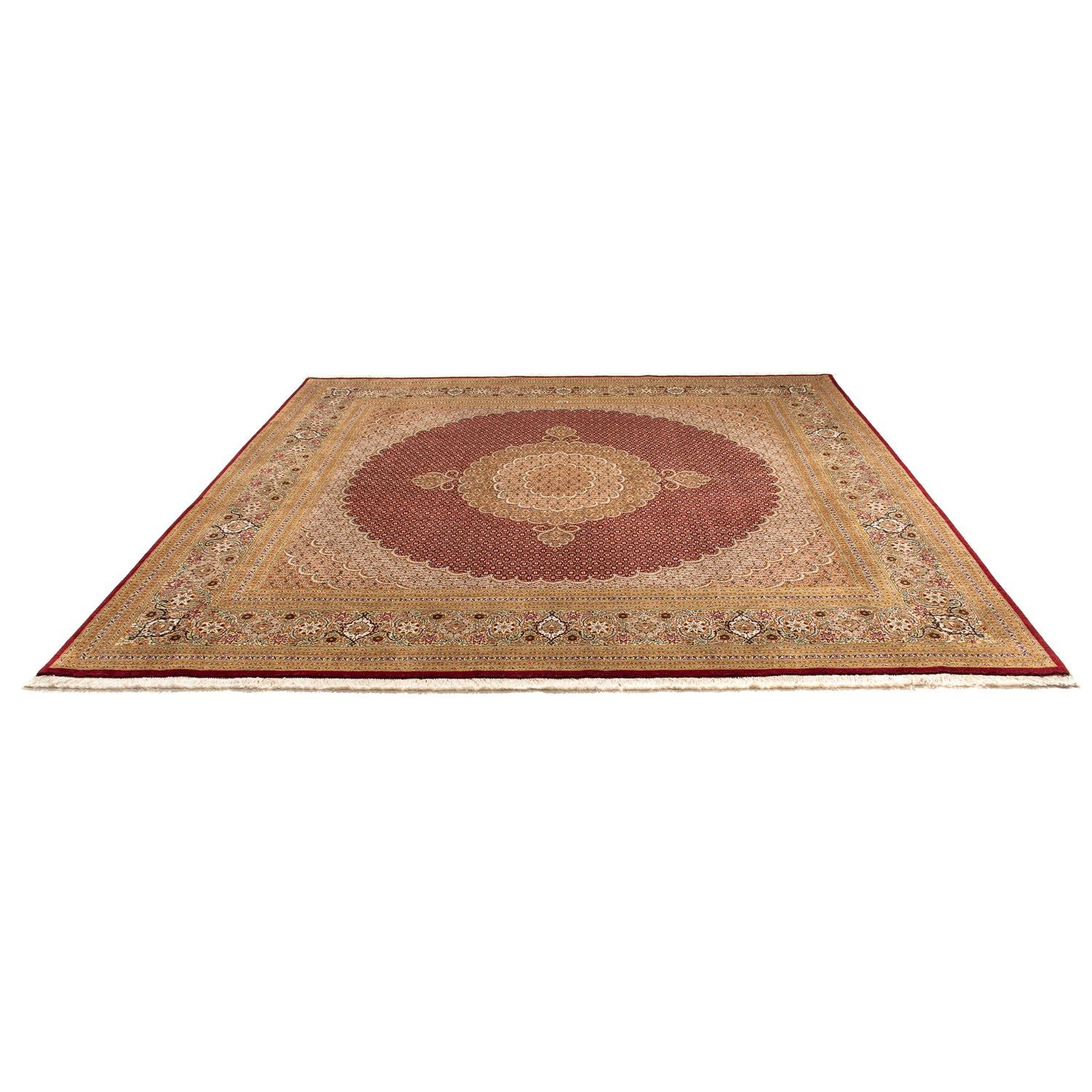 Alfombra persa - Tabriz cuadrado  - 251 x 247 cm - rojo oscuro