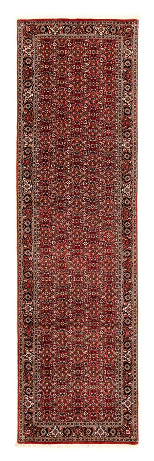 Alfombra de pasillo Alfombra persa - Bidjar - 298 x 80 cm - rojo oscuro