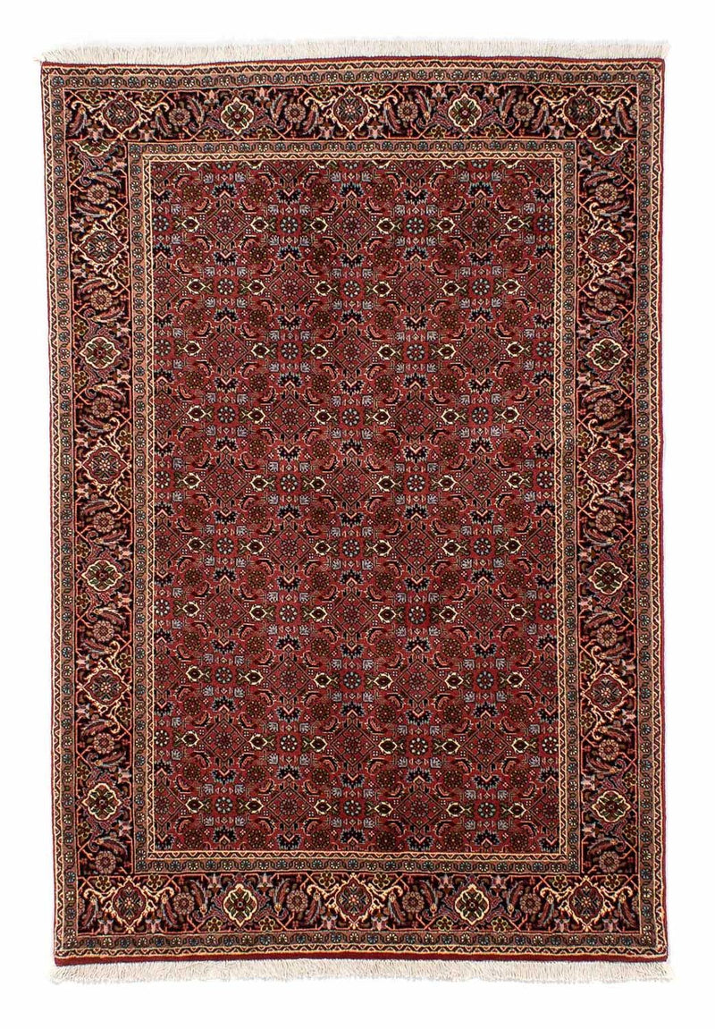 Alfombra persa - Bidjar - 205 x 136 cm - rojo oscuro