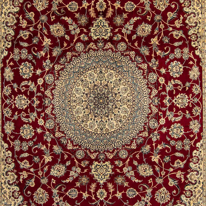 Alfombra Persa - Nain - Real - 408 x 300 cm - rojo oscuro