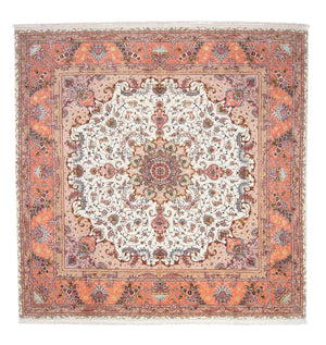 Alfombra Persa - Tabriz - Real cuadrado  - 300 x 298 cm - beige