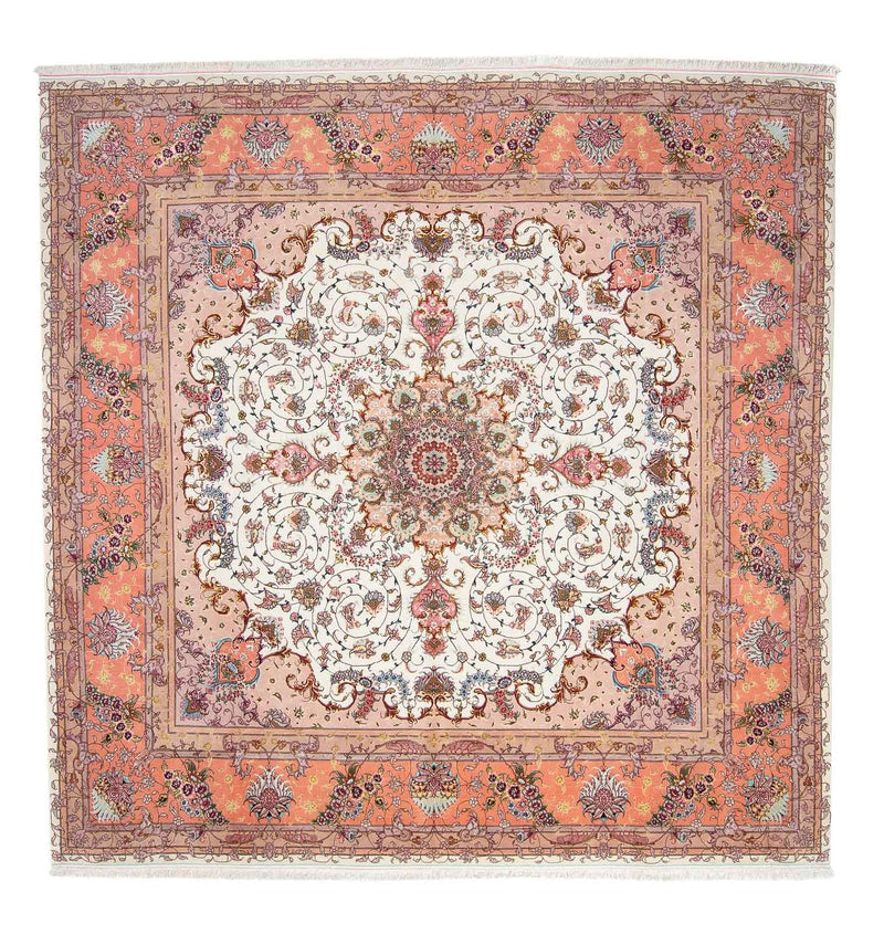 Alfombra Persa - Tabriz - Real cuadrado  - 300 x 298 cm - beige