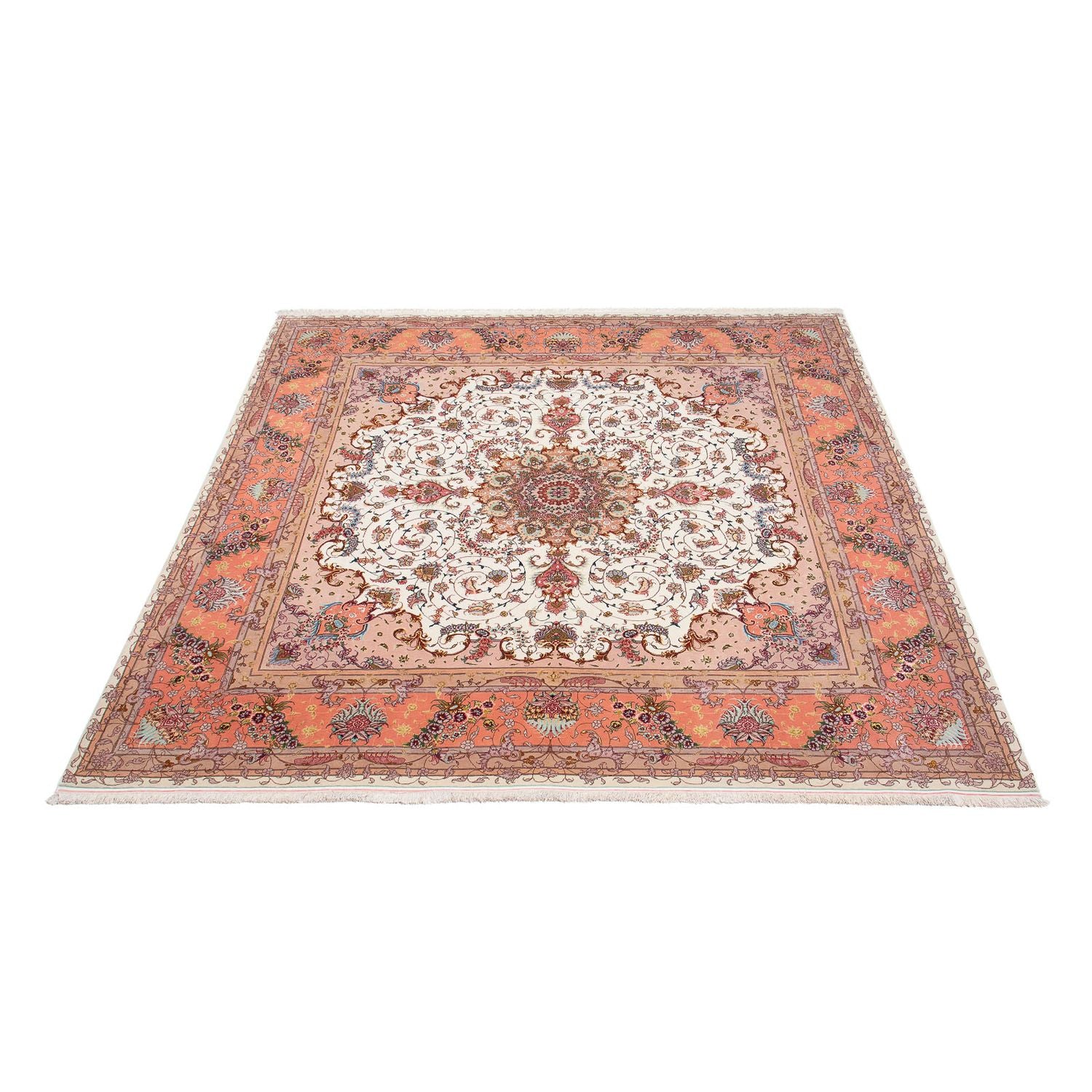 Alfombra Persa - Tabriz - Real cuadrado  - 300 x 298 cm - beige