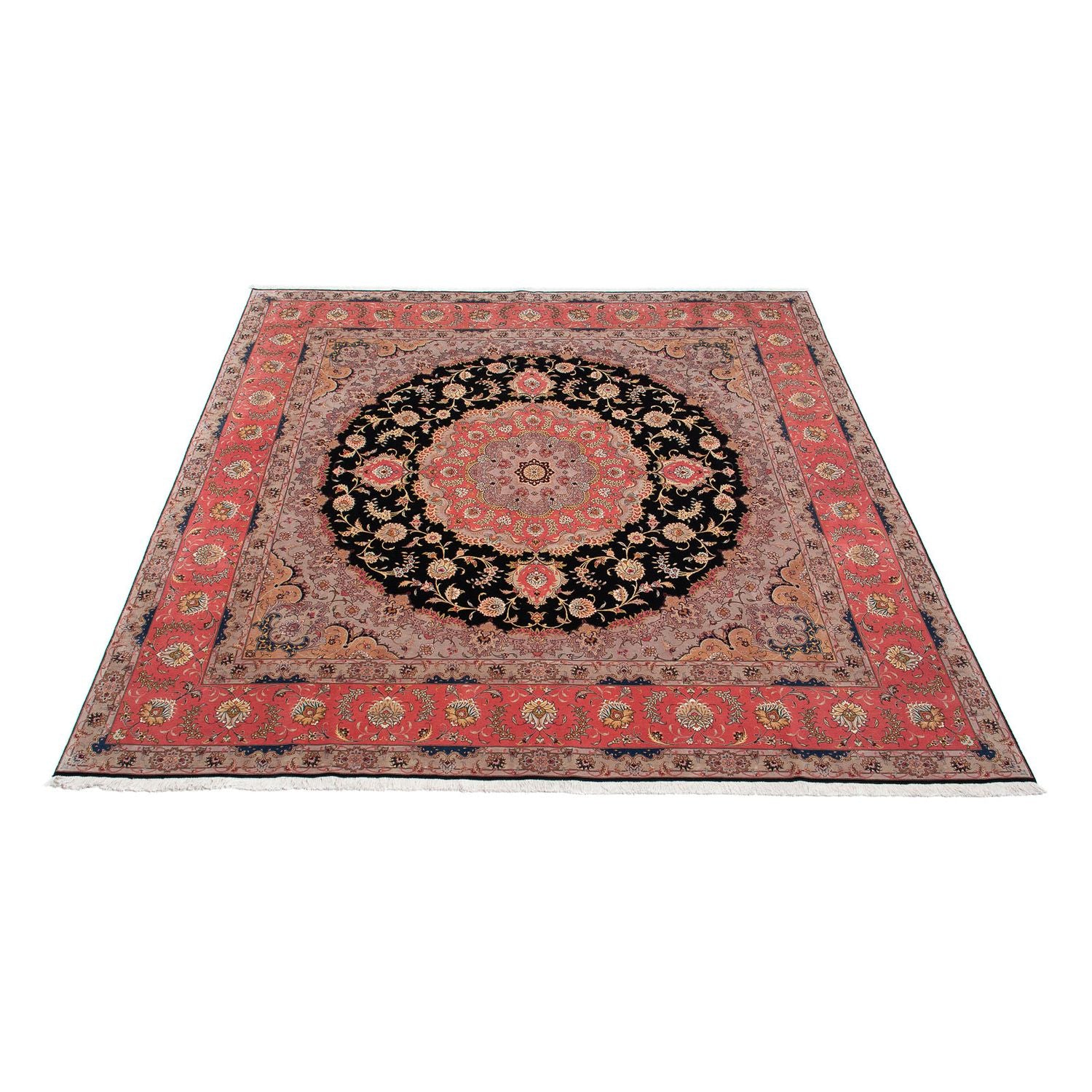Alfombra Persa - Tabriz - Real cuadrado  - 300 x 290 cm - rojo