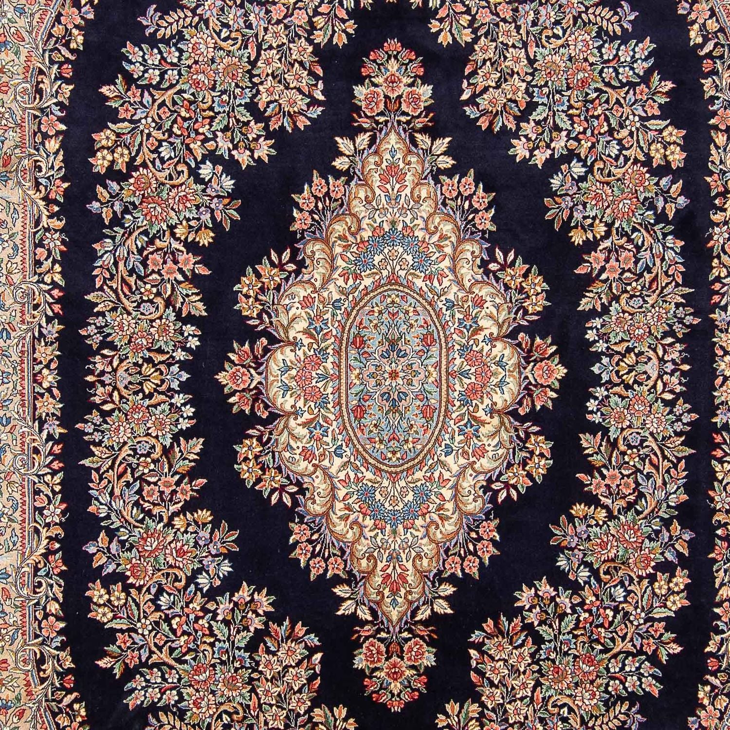 Alfombra persa - Real - 400 x 294 cm - azul oscuro