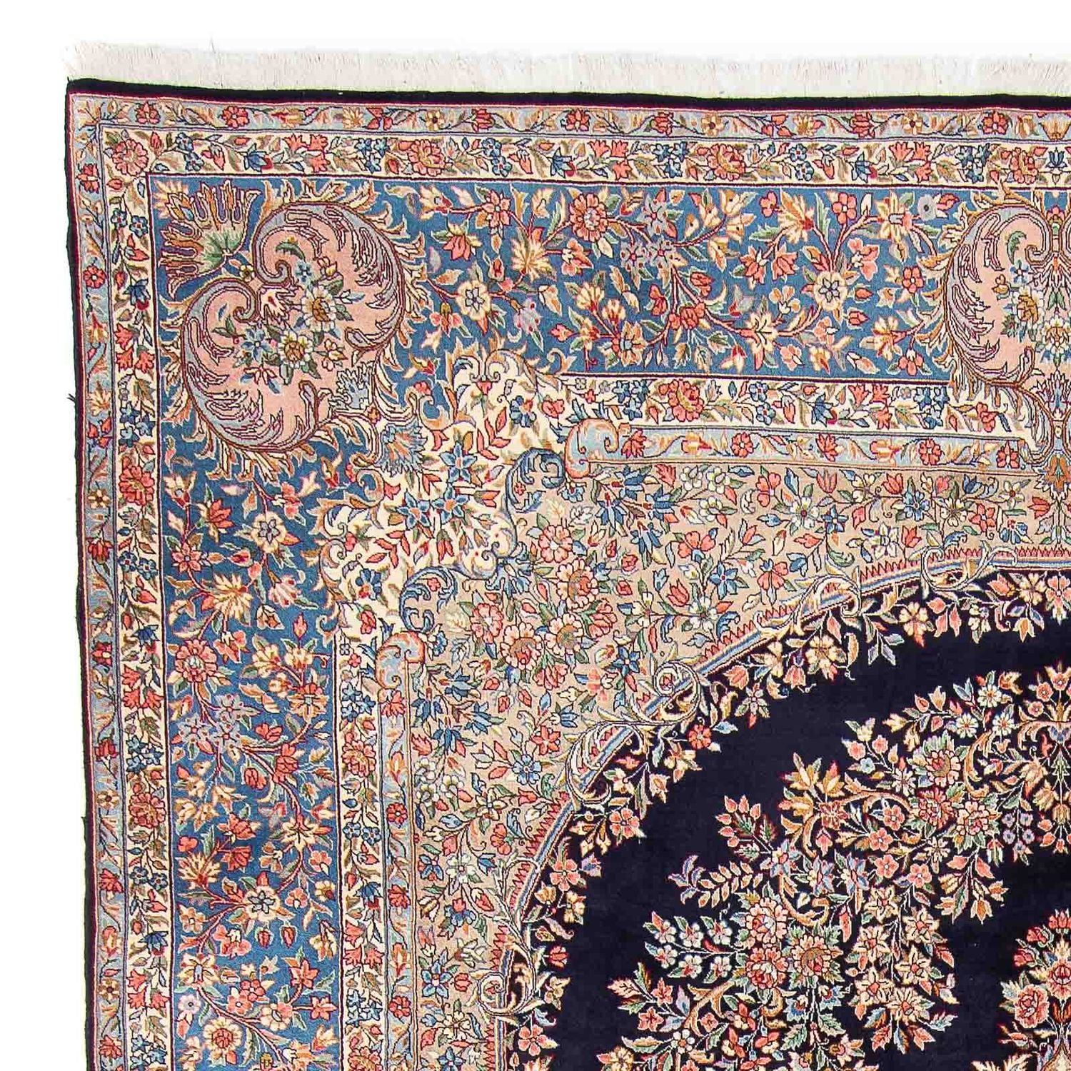 Alfombra persa - Real - 400 x 294 cm - azul oscuro