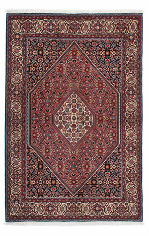 Alfombra persa - Bidjar - 210 x 136 cm - rojo