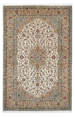 Alfombra persa - Keshan - 216 x 142 cm - beige