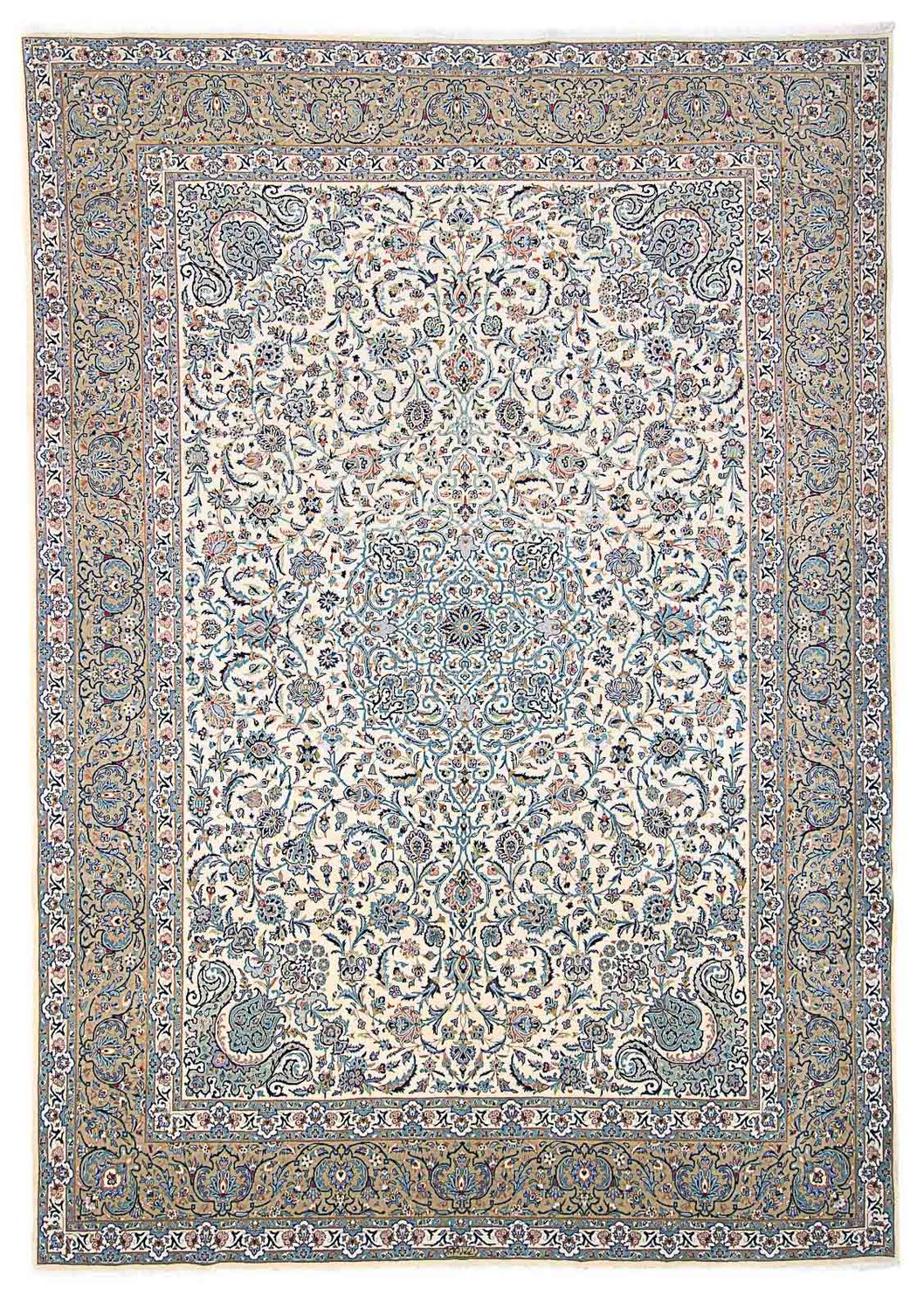 Alfombra persa - Keshan - 423 x 312 cm - beige