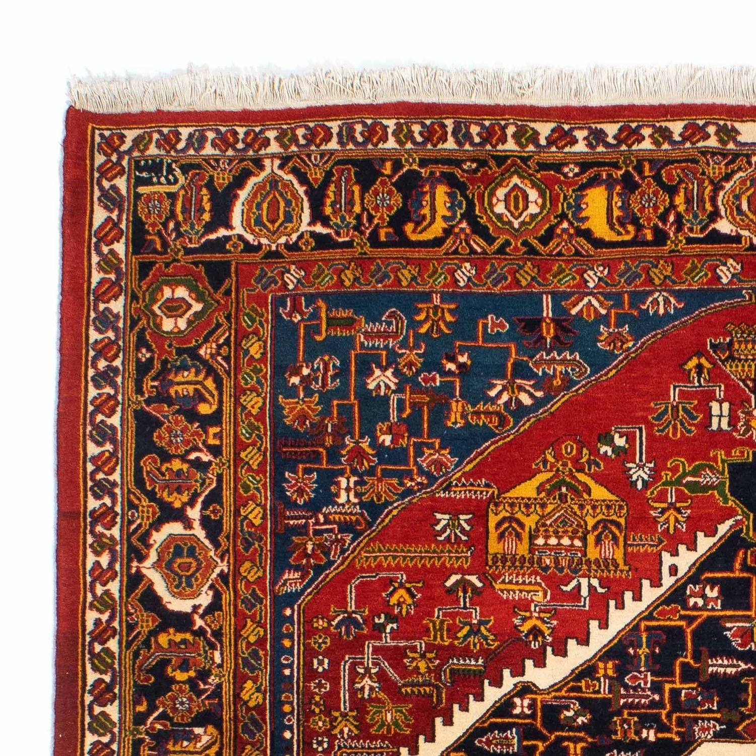 Alfombra Gabbeh - Persa Kashkuli - 200 x 180 cm - rojo oscuro