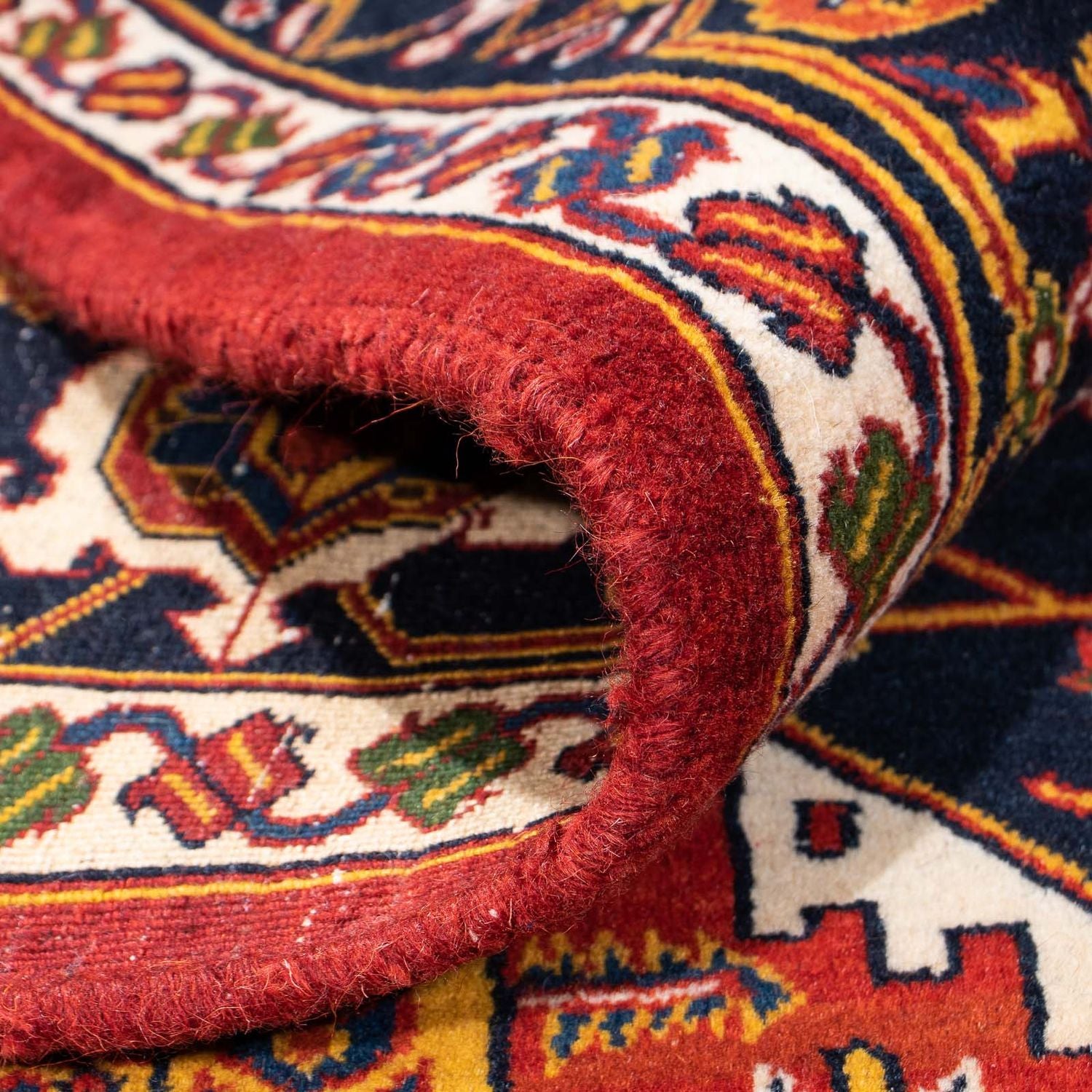 Alfombra Gabbeh - Persa Kashkuli - 200 x 180 cm - rojo oscuro