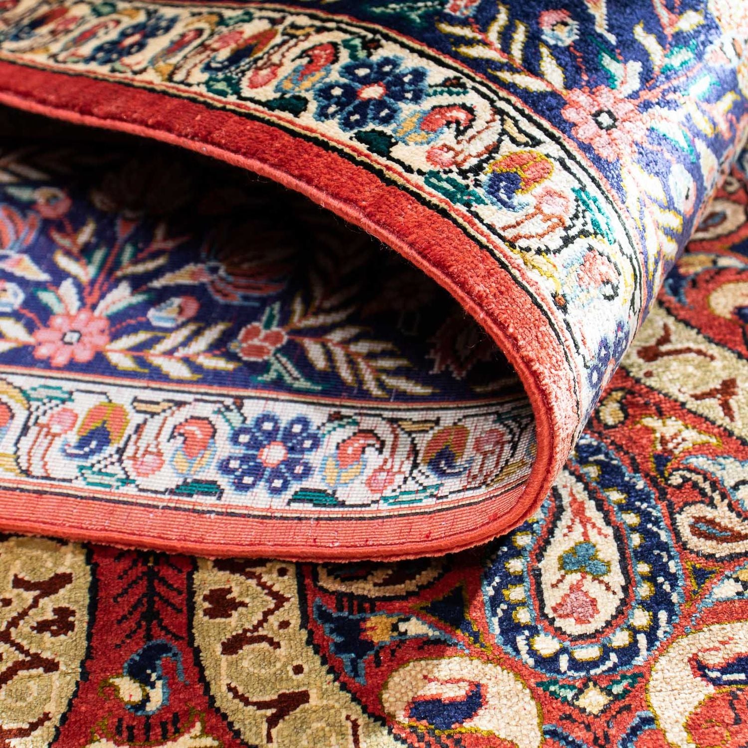 Alfombra persa - Ghom - 150 x 98 cm - rojo