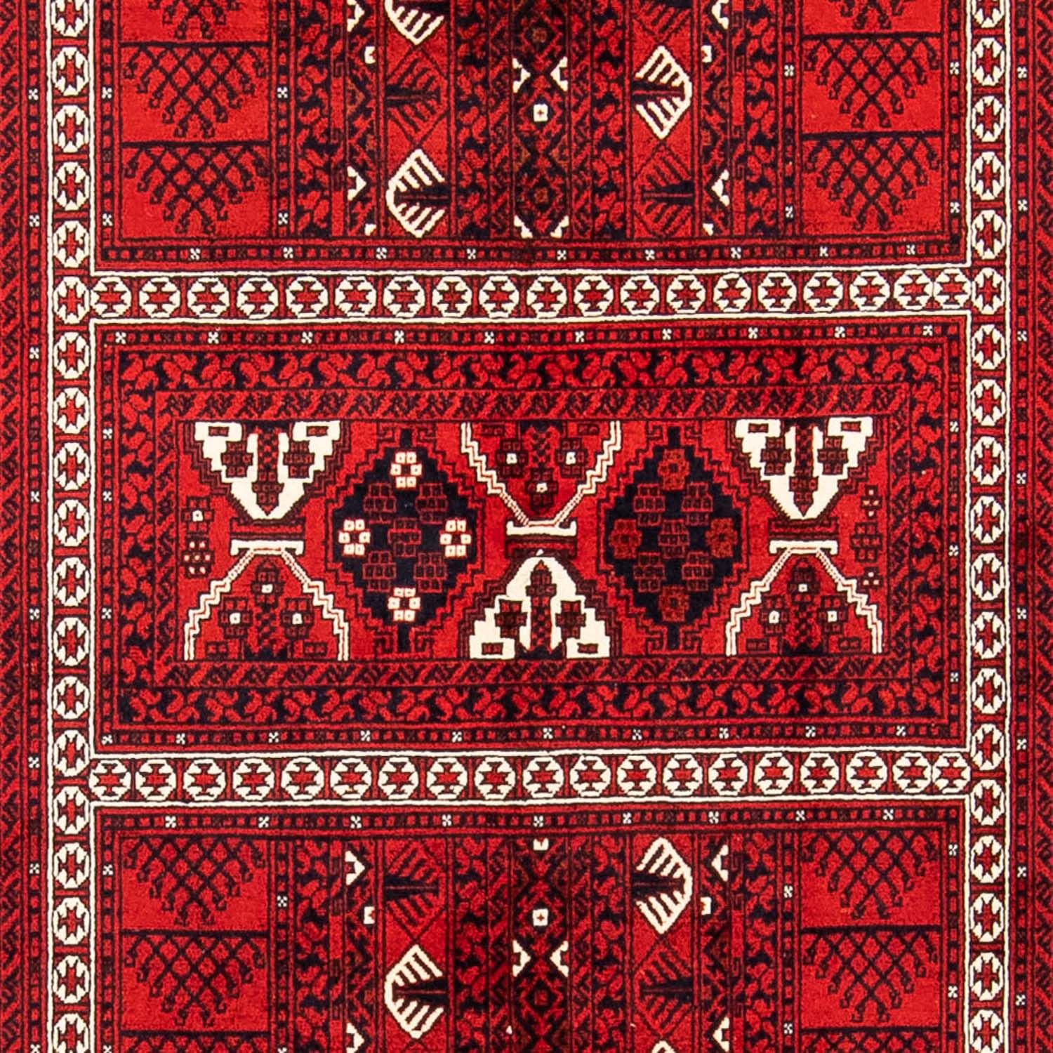 Alfombra Turkaman - 243 x 160 cm - rojo oscuro