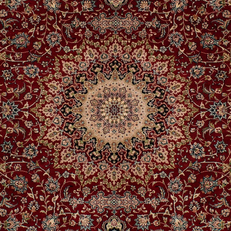 Alfombra de seda - Seda china - 183 x 122 cm - rojo oscuro