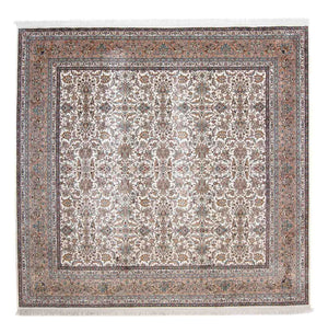 Alfombra de seda - Seda de Cachemira cuadrado  - 246 x 243 cm - beige
